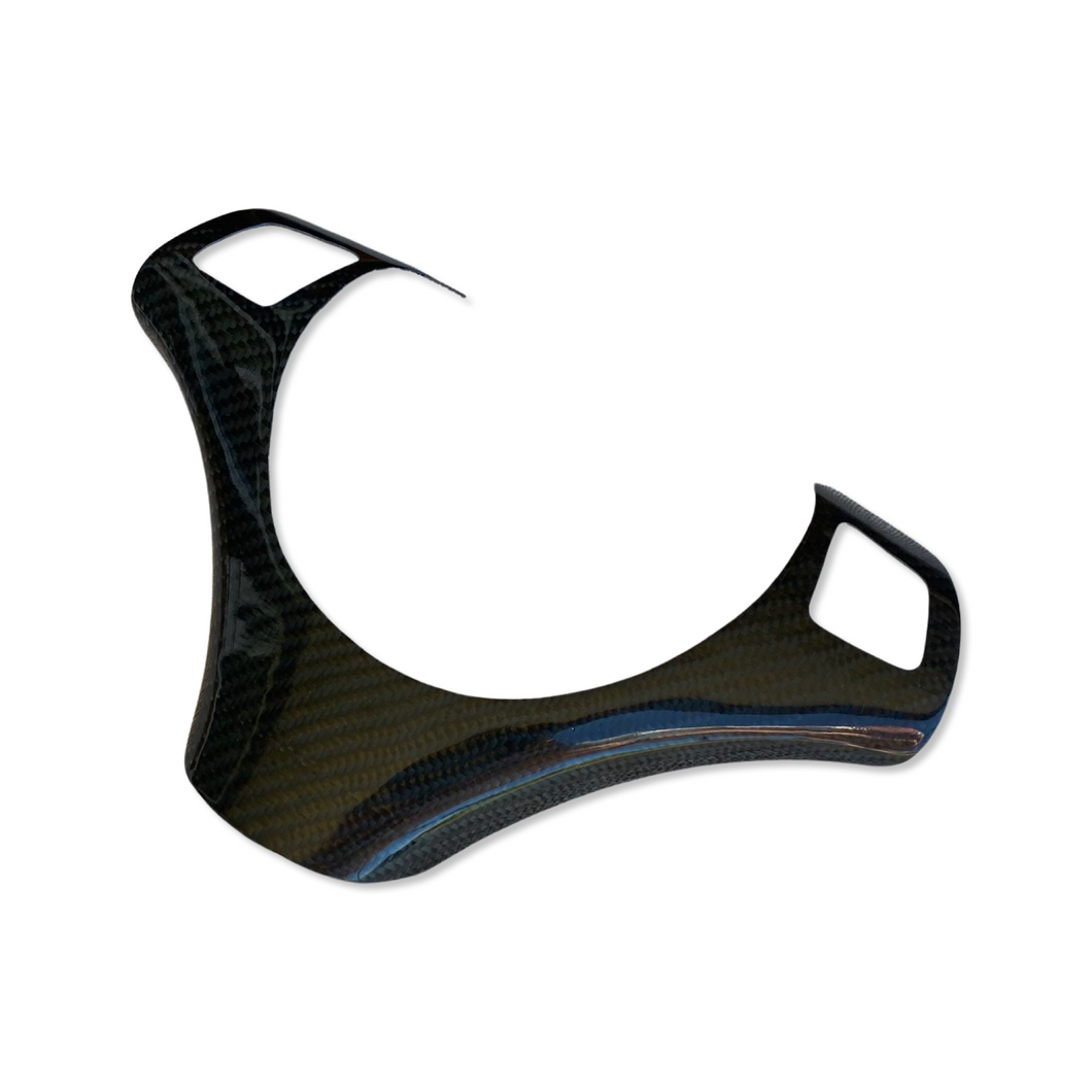 E9X carbon fiber steering wheel cover trim